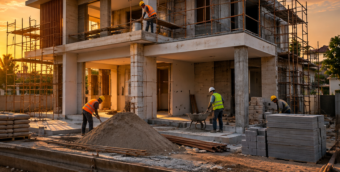 House construction work